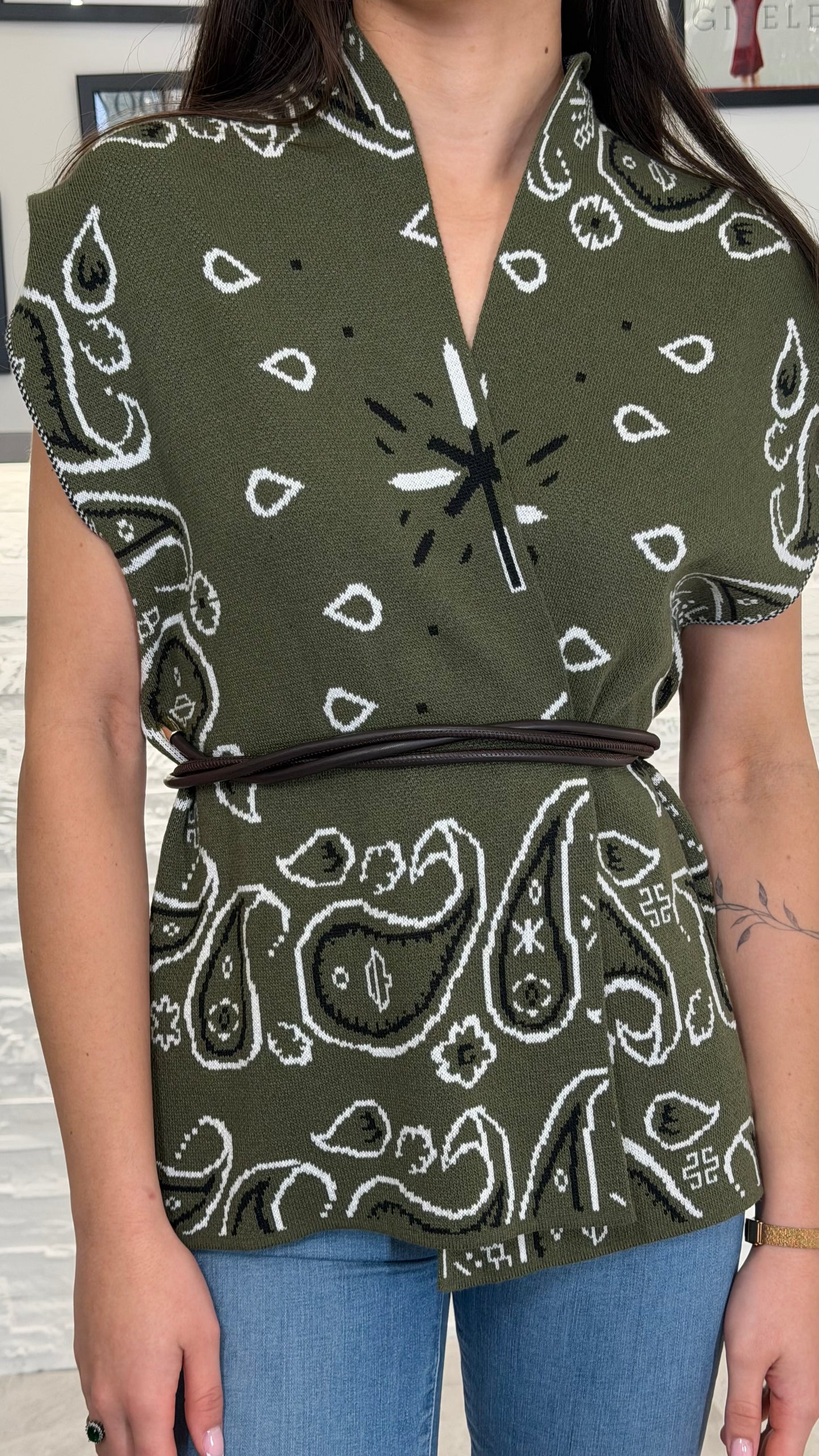 KONTATTO Cardigan Green