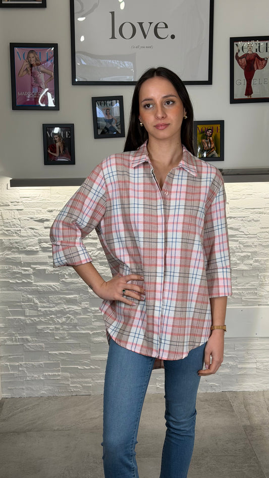 THOD Camicia Grey-Pink