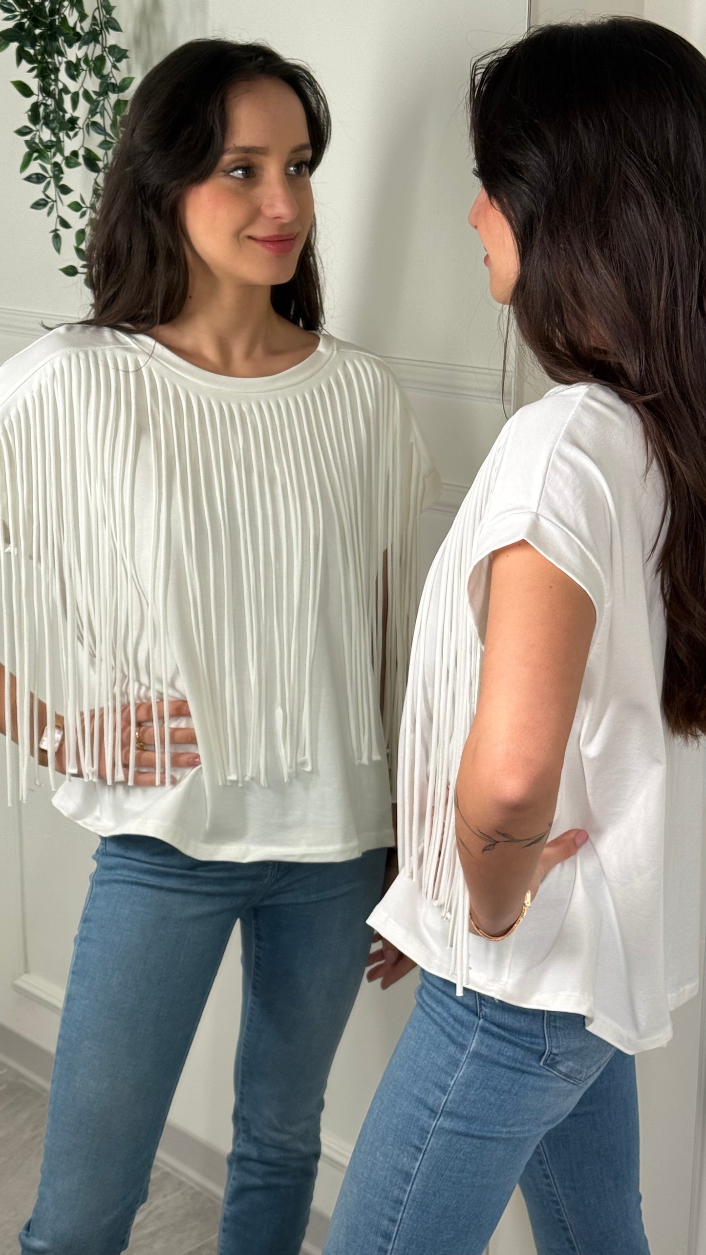 A.R. T-Shirt Crop Frange Z10