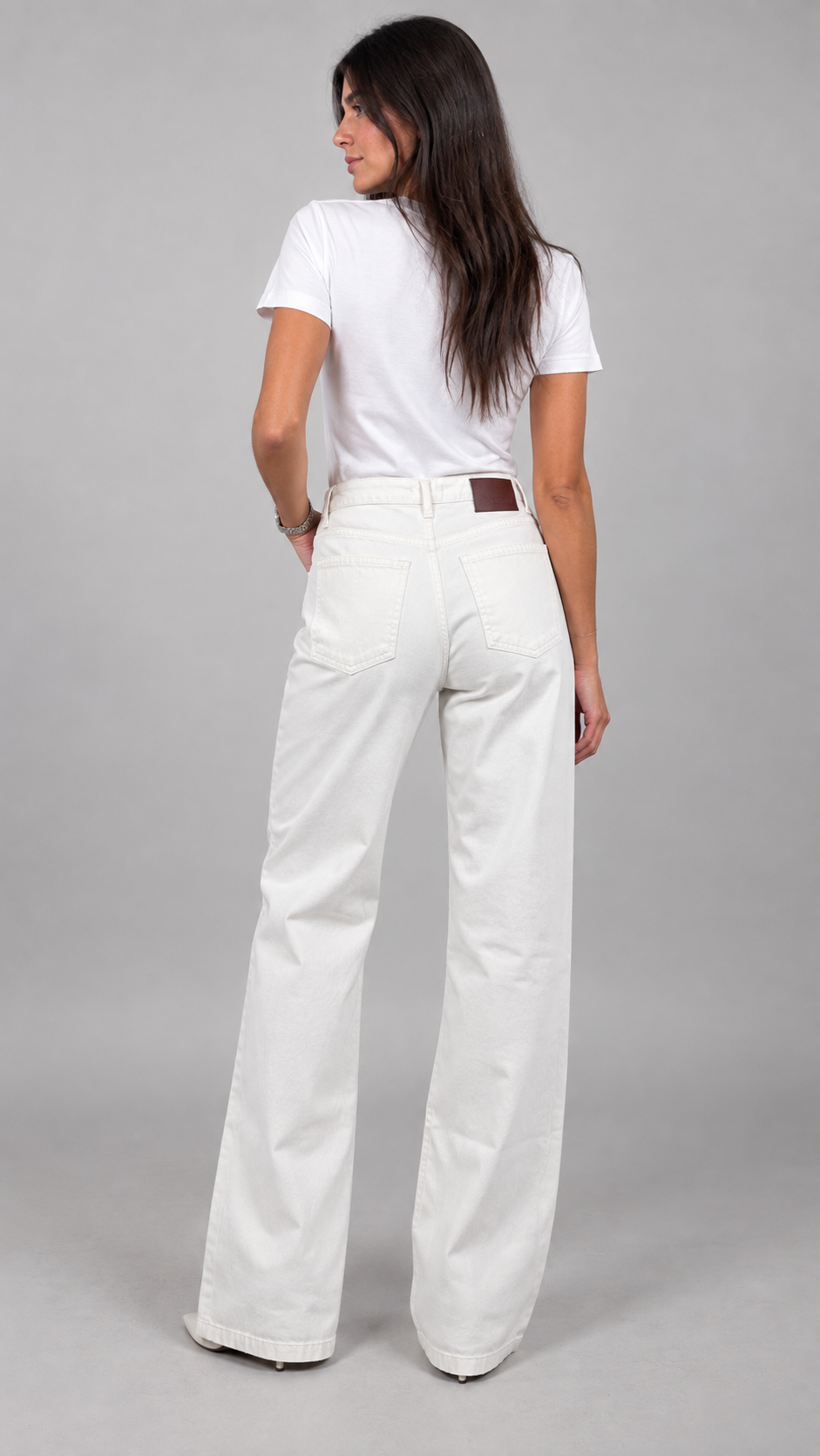 Kontatto Denim Palazzo Adele White
