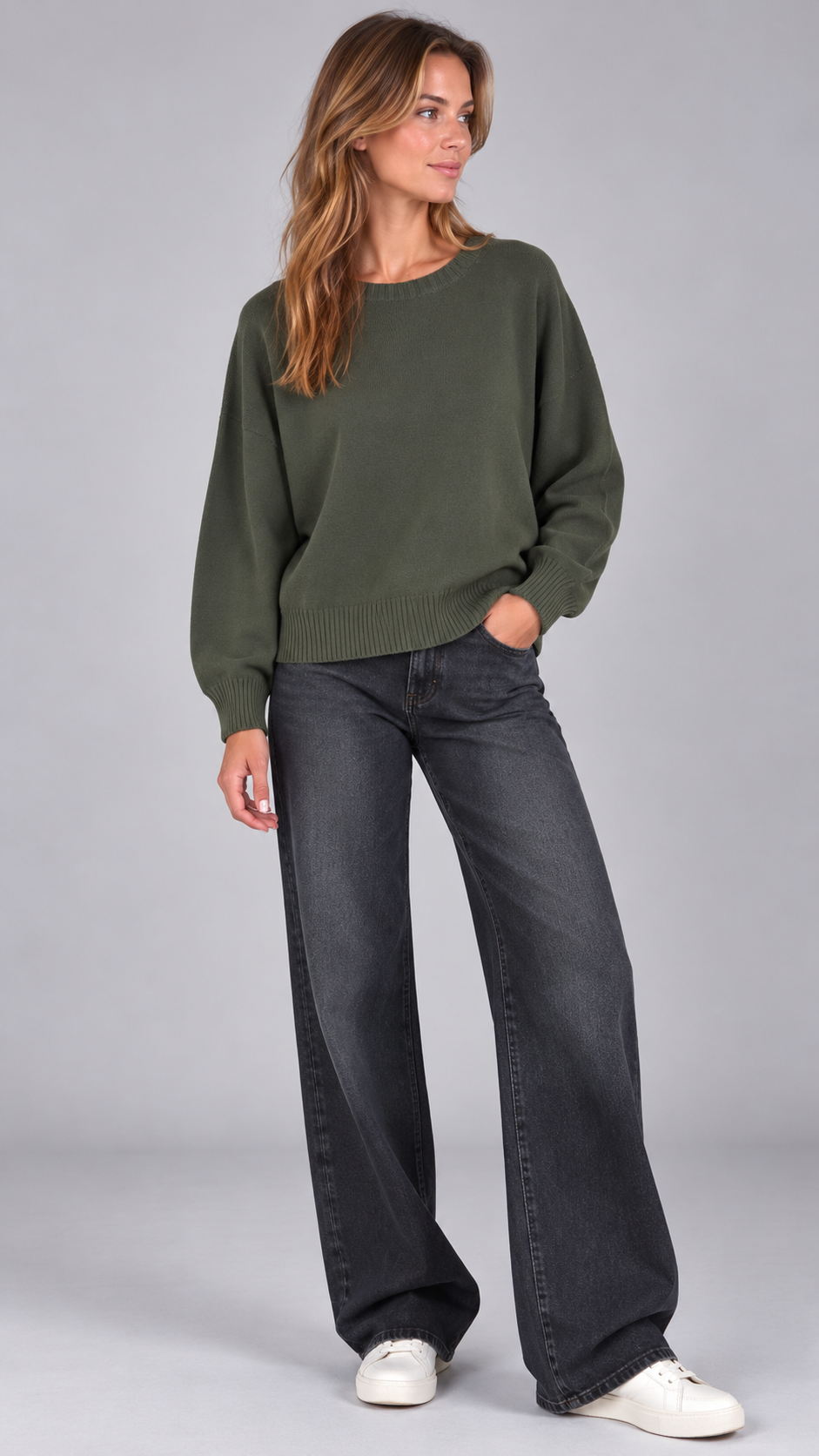 KONTATTO Maglione Verde Oliva