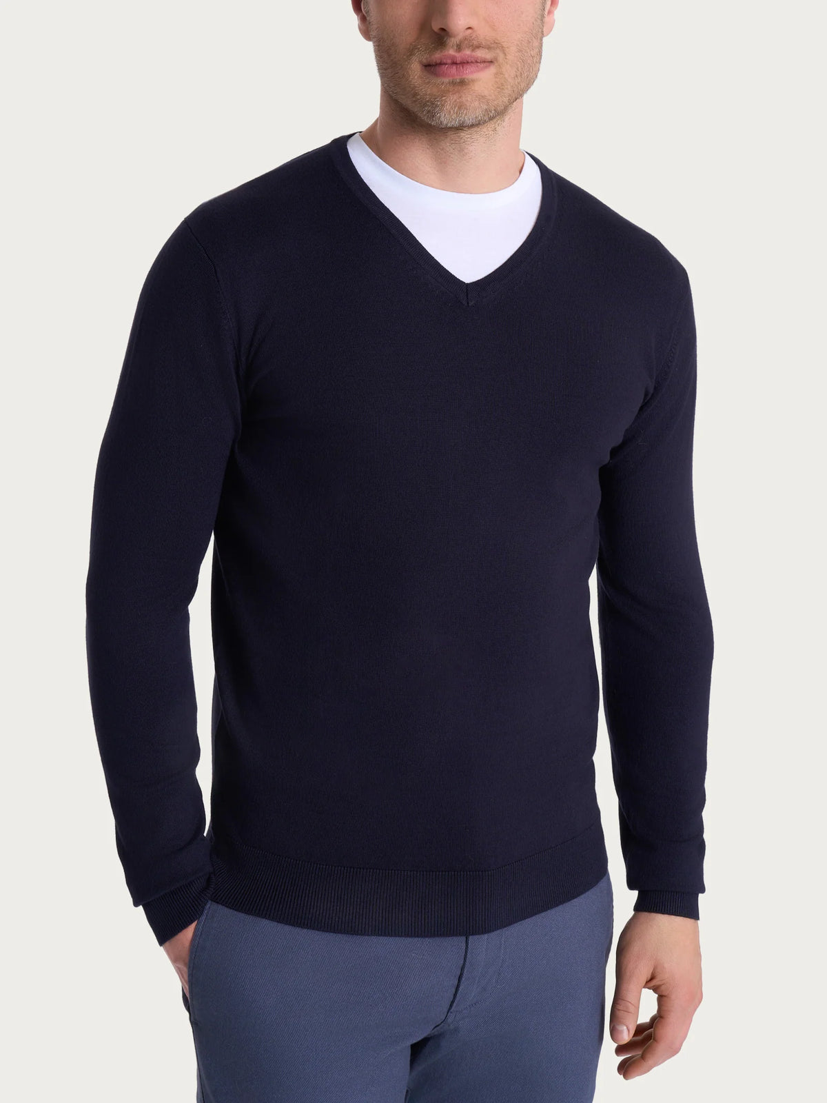 RAGNO Maglioncino Scollo V Blu Navy