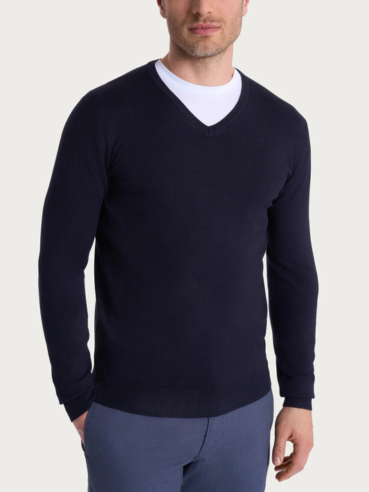RAGNO Maglioncino Scollo V Blu Navy