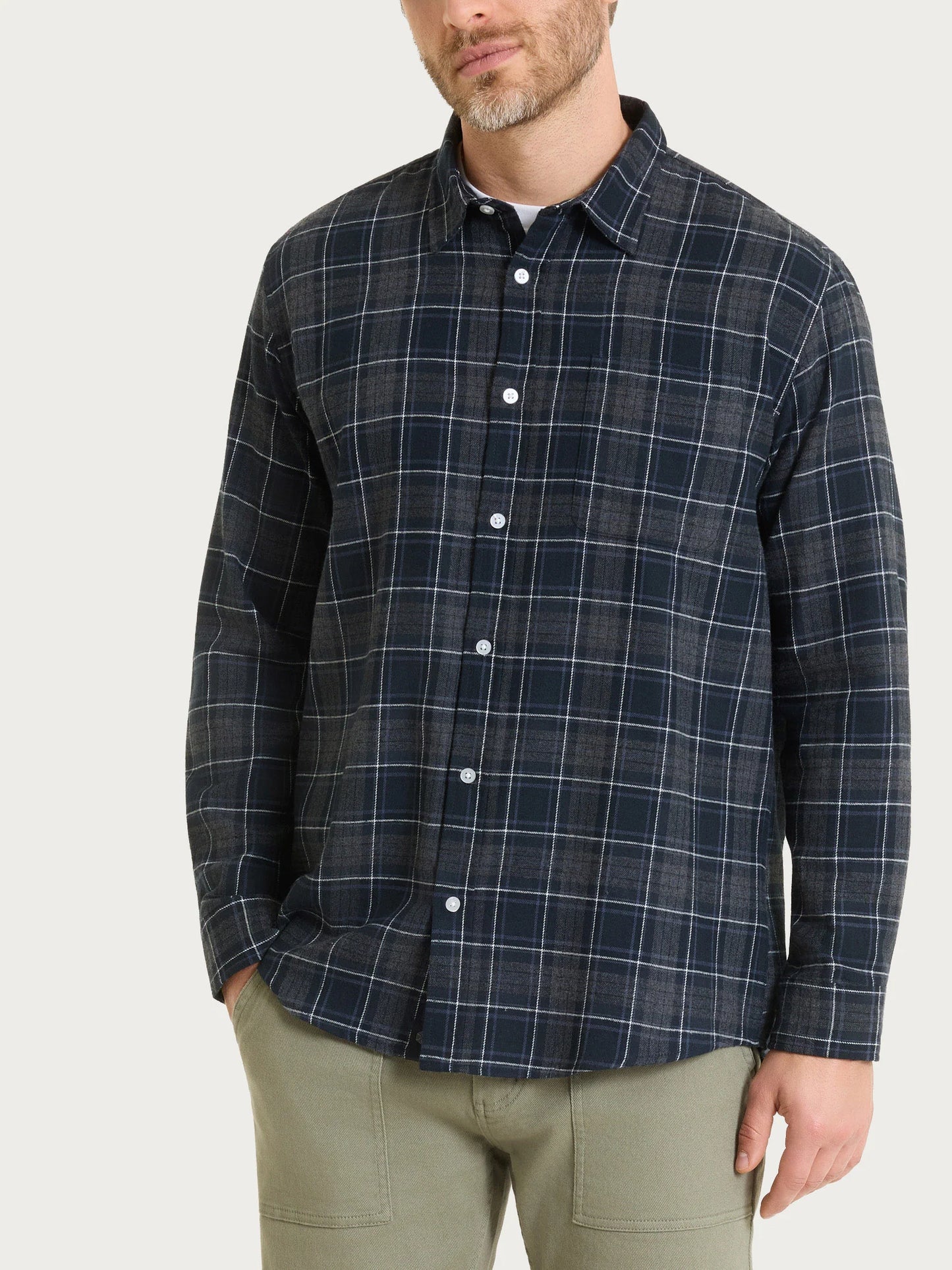 RAGNO Camicia Flanella Tartan Blu