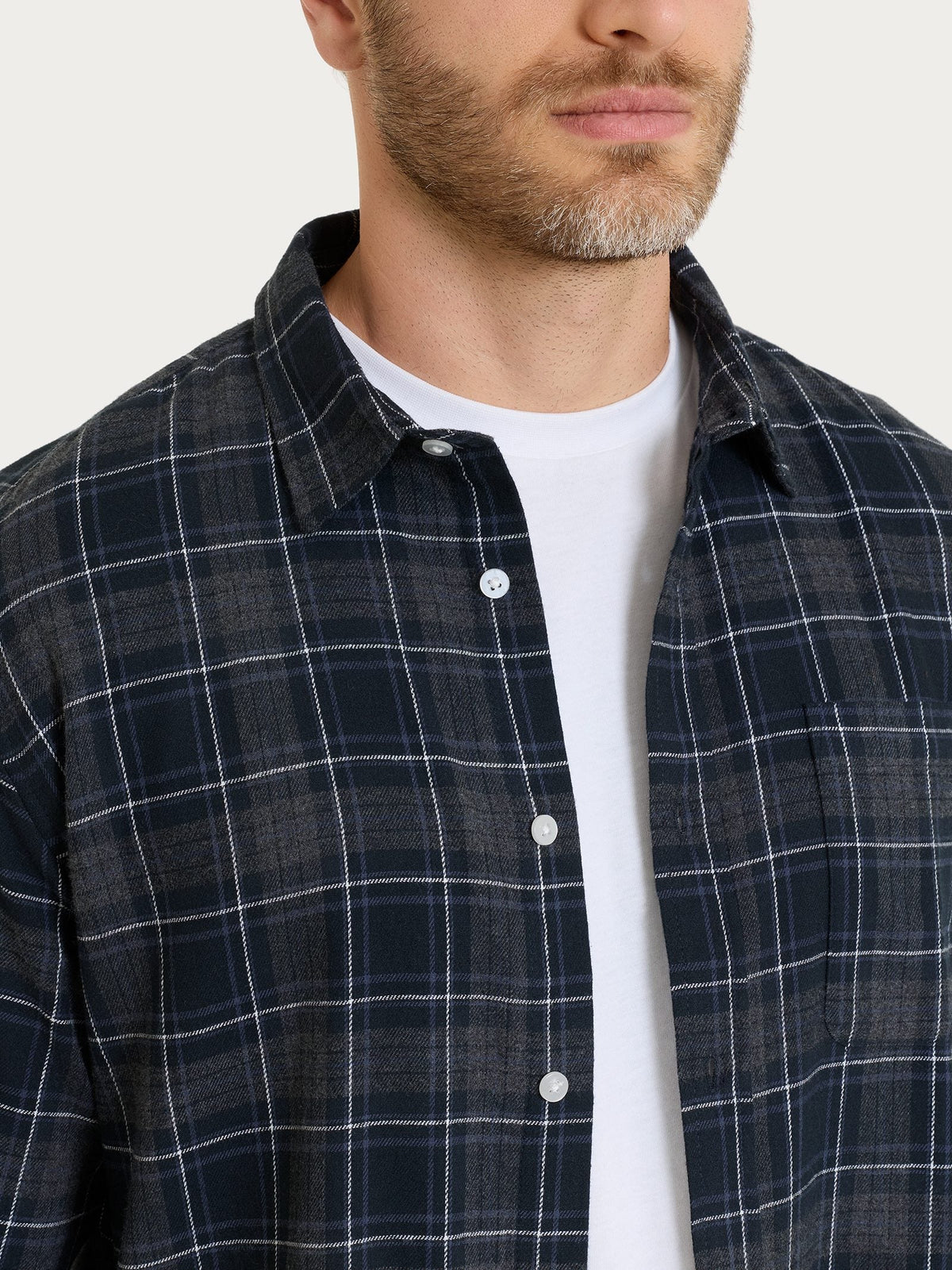 RAGNO Camicia Flanella Tartan Blu